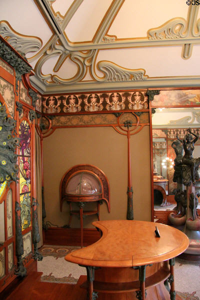 Details of elaborate interior (1901) in Art Nouveau style of Boutique Fouquet at Carnavalet Museum. Paris, France.