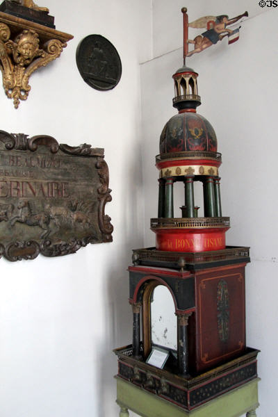 Chocolate fountain (19thC) displayed in a shop at Carnavalet Museum. Paris, France.