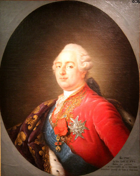 Louis XVI portrait (c1786) by Antoine-François Callet at Carnavalet Museum. Paris, France.