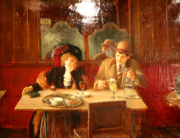 Absinthe drinkers painting (c1909) by Jean Béraud at Carnavalet Museum. Paris, France.