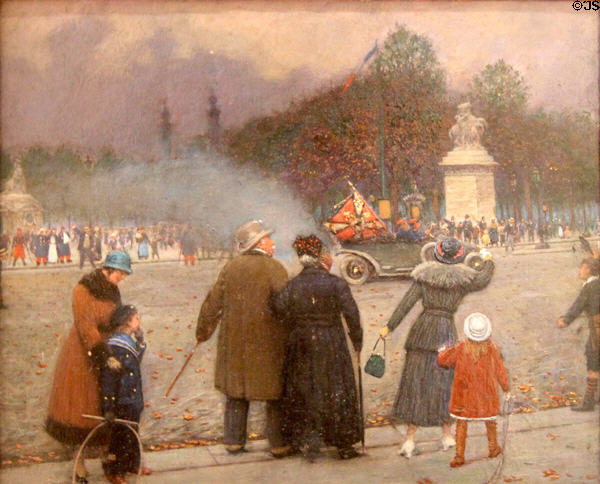 The German standard transported to Invalides painting (c1914) by Jean Béraud at Carnavalet Museum. Paris, France.