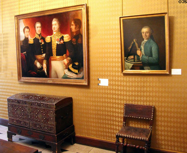 Antiques of era reflect Hugo's era in Paris & apartment at Maison de Victor Hugo. Paris, France.