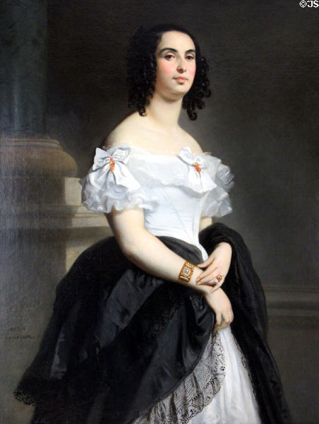 Mme Victor Hugo portrait (1839) by Louis Boulanger at Maison de Victor Hugo. Paris, France.