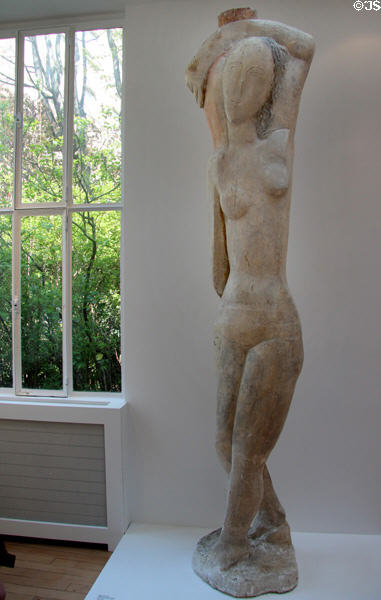 Rebecca or grand water carrier sculpture (1927) by Ossip Zadkine at Museum Zadkine. Paris, France.