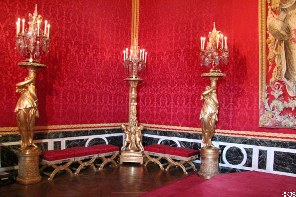 Candelabra stands at Versailles Palace. Versailles, France.