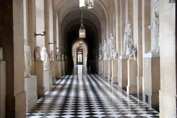 Gallery of Illustrious Men at Versailles Palace. Versailles, France.