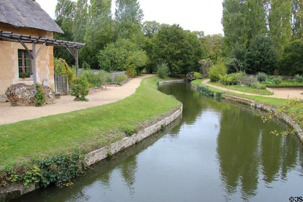 Canal at Marie Antoinette farm. Versailles, France.