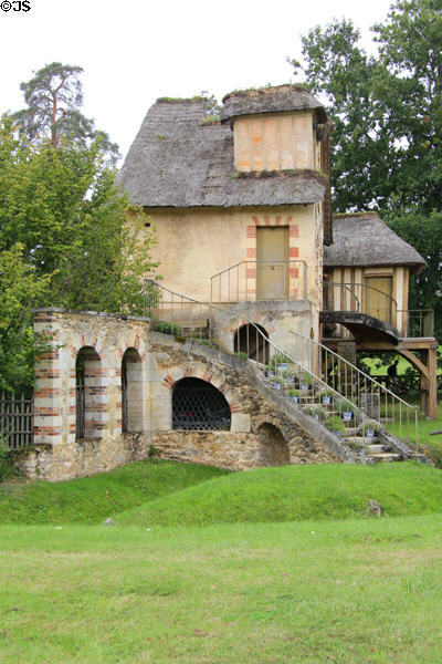 Architect designed rustic building at Marie Antoinette farm. Versailles, France.