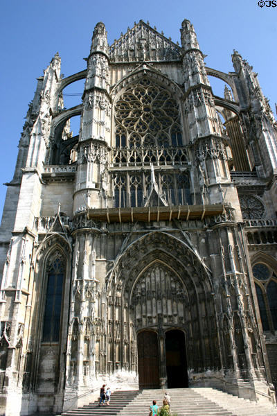 Cathédrale St-Pierre (St. Peter's Cathedral aka Beauvais Cathedral) (1238-16thC) was intended, with disastrous results, at start of its building to be highest vaulted cathedral in Europe. Beauvais, France.