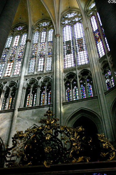 Stained glass windows of Cathédrale St-Pierre. Beauvais, France.