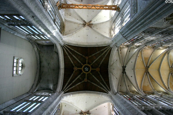 Supporting brace to keep transept walls from collapsing at Cathédrale St-Pierre. Beauvais, France.