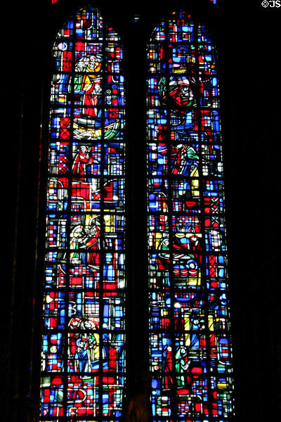 Stained glass window at Cathédrale St-Pierre. Beauvais, France.