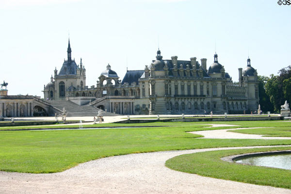Château de Chantilly (5th reconstruction c1880). Chantilly, France. Style: Renaissance. Architect: Honoré Daumet.