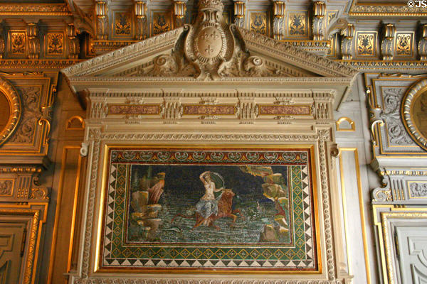 Mosaic of Europa at Château de Chantilly. Chantilly, France.