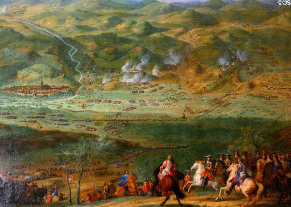 Battle of Fribourg in 1644 by Le Conte (Sauveur) in Battle Gallery of The Great Condé in Petit Château at Château de Chantilly. Chantilly, France.