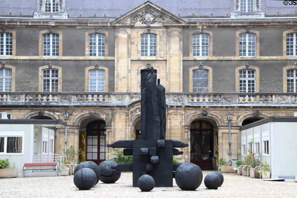 Sculpture in courtyard of Museum of Fine Arts. Reims, France.