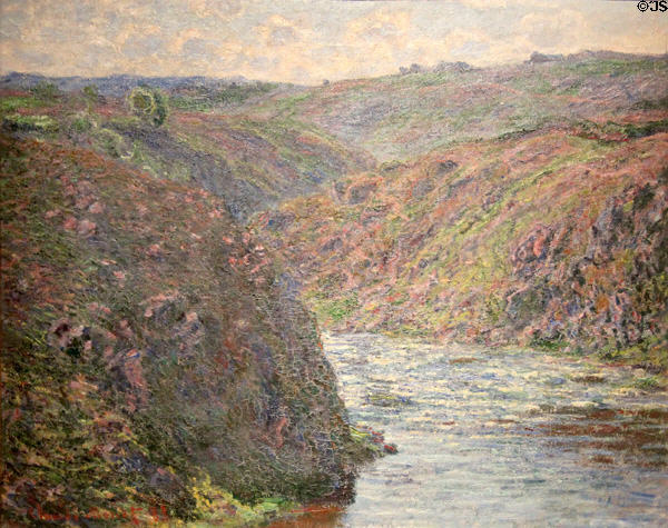 Ravines on Creuse painting (1889) by Claude Monet at Museum of Fine Arts. Reims, France.