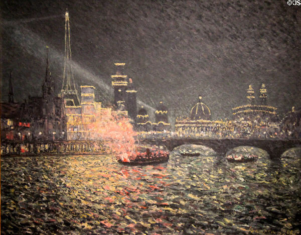 Night Enchantment: World's Fair, Paris 1900 painting by Maxime Maufra at Museum of Fine Arts. Reims, France.