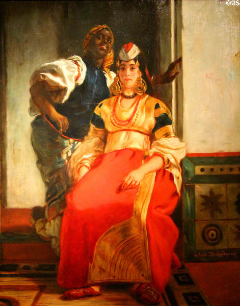 Jewish Bride in Morocco painting (c1870) by Alfred Dehodencq at Museum of Fine Arts. Reims, France.