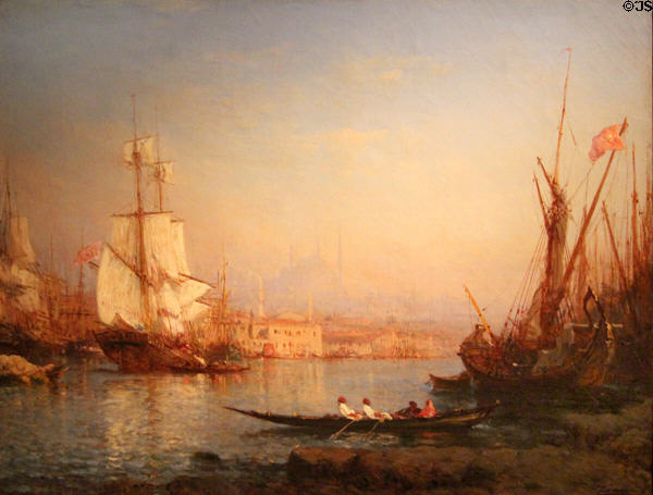 The Bosporus painting by Félix Ziem at Museum of Fine Arts. Reims, France.
