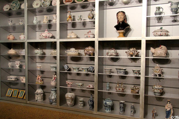 Ceramics display at Museum of Fine Arts. Reims, France.