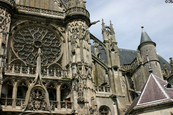 South transept of Notre Dame Cathedral (16thC). Senlis, France. Style: late flamboyant. Architect: Martin & Pierre Chambiges.