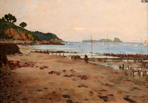 Beach at Cancale, Brittany painting by Joseph-Félix Bouchor at Vannes Museum of Beaux Arts. Vannes, France.