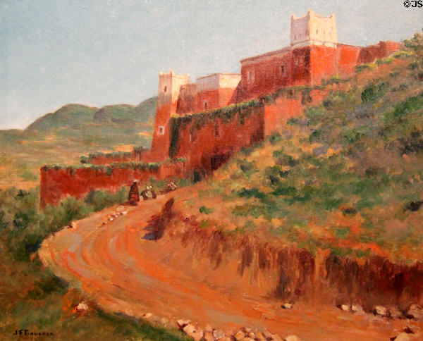 Route of Kasba Morocco painting (1928) by Joseph-Félix Bouchor at Vannes Museum of Beaux Arts. Vannes, France.