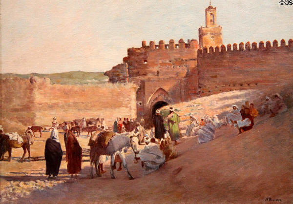 Bab Guissa Morocco painting (1929) by Joseph-Félix Bouchor at Vannes Museum of Beaux Arts. Vannes, France.