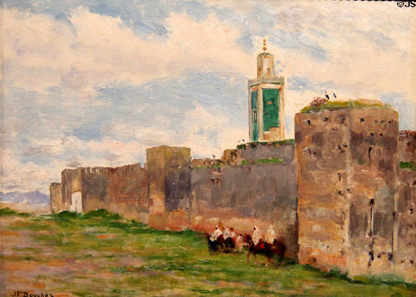 Ramparts of Meknes Morocco painting (1929) by Joseph-Félix Bouchor at Vannes Museum of Beaux Arts. Vannes, France.