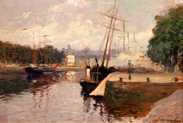 Port of Vannes painting (1907) by Paul Madeline at Vannes Museum of Beaux Arts. Vannes, France.
