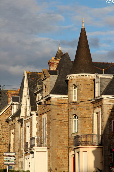 Homes in residential area east of center. St Malo, France.