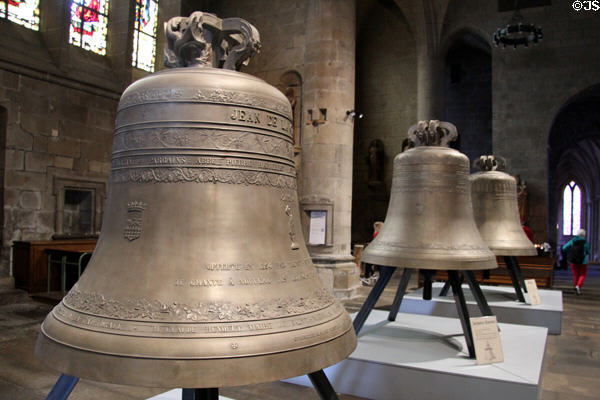 New bells awaiting installation (November 2019) at St Vincent Cathedral. St Malo, France.