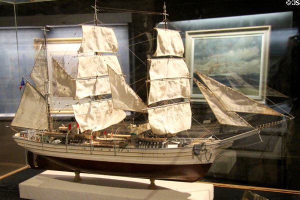 Le Pourquoi-Pas ship model at St Malo Museum. St Malo, France.
