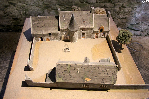 Model of Jacques Cartier Manor House Museum before restoration. St Malo, France.