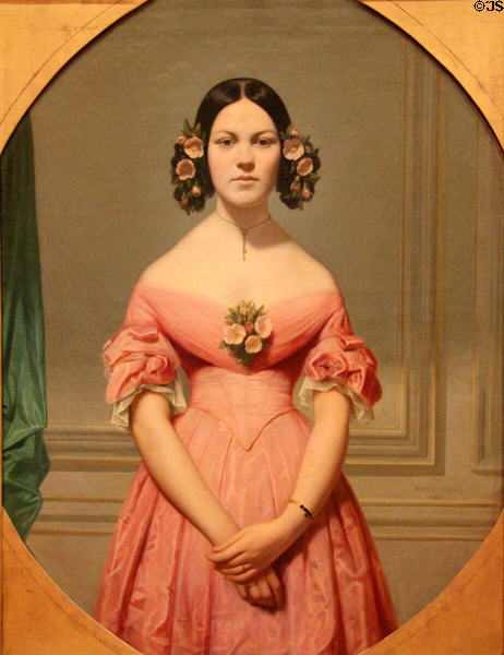 Portrait of Mlle. Isaure Chasseriau (1838) by Eugène Amaury-Duval of Paris at Museum of Fine Arts of Rennes. Rennes, France.