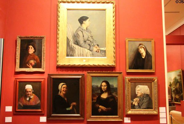 Gallery of portraits at Museum of Fine Arts of Rennes. Rennes, France.