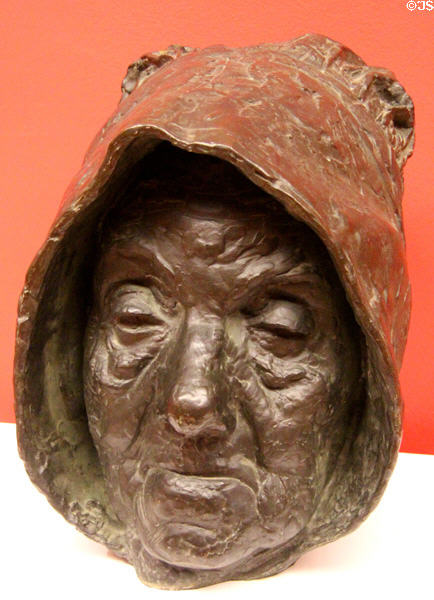 Head of a Breton sculpture (1911) by Jean Boucher at Museum of Fine Arts of Rennes. Rennes, France.