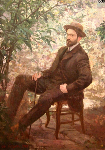 Portrait of painter Max Meldrum (1905) by Charles Nitsch at Museum of Fine Arts of Rennes. Rennes, France.