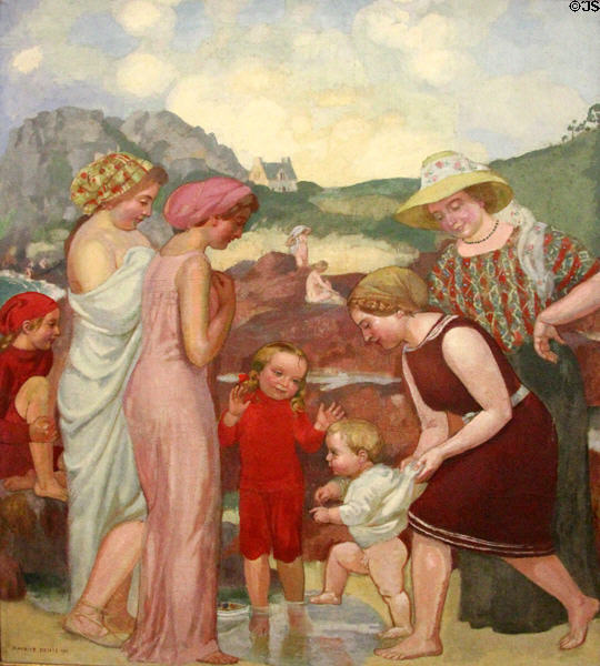 First step painting (1911) by Maurice Denis at Museum of Fine Arts of Rennes. Rennes, France.