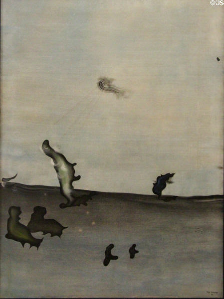 The inspiration painting (1929) by Yves Tanguy at Museum of Fine Arts of Rennes. Rennes, France.