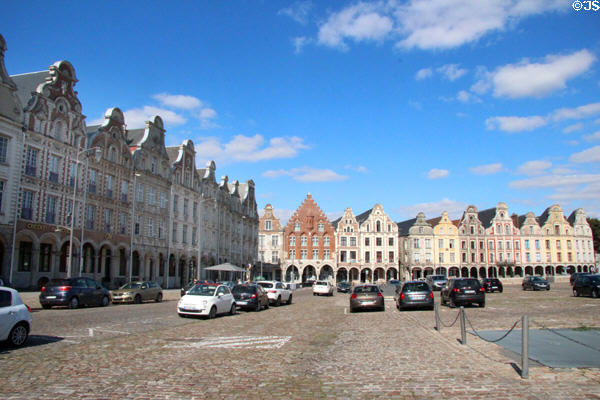 Heritage facades on Grand Place. Arras, France.