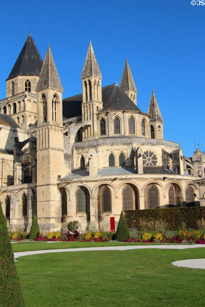 Later Gothic addition to Romanesque abbey church of Saint-Étienne. Caen, France.