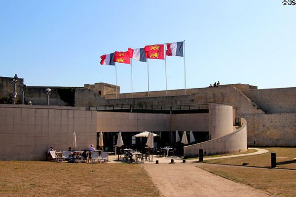 Caen Museum of Fine Arts (Musée des Beaux-Arts) encompassed by walls of Caen Castle. Caen, France.