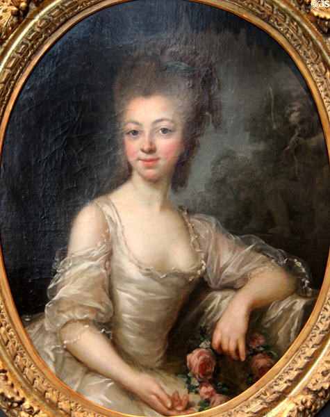 Portrait of young woman (1775) by Élisabeth-Louise Vigée Le Brun at Caen Museum of Fine Arts. Caen, France.