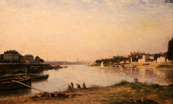 River Seine at Charenton painting (1872-7) by Stanislas Lépine at Caen Museum of Fine Arts. Caen, France.