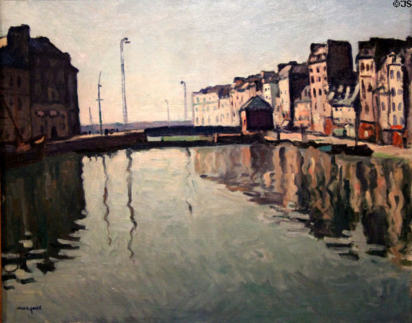 Bassin du Roy at Havre painting (1906) by Albert Marquet at Caen Museum of Fine Arts. Caen, France.