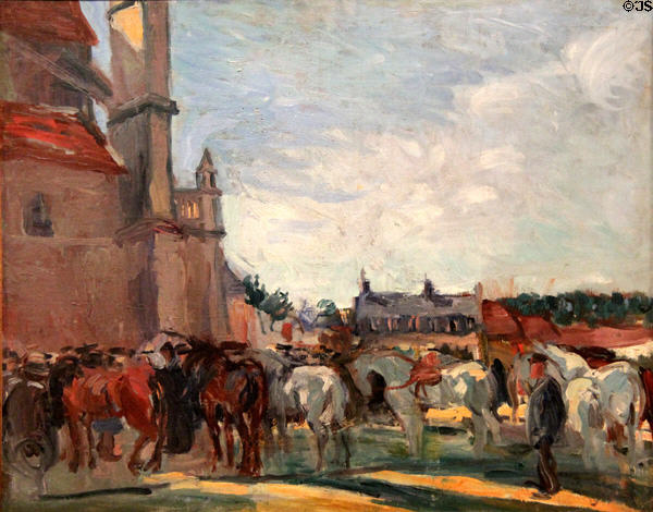 Horse market painting (1902-4) by Raoul Dufy at Caen Museum of Fine Arts. Caen, France.