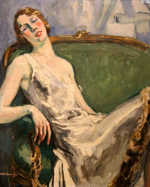 Portrait of Mme Marie-Thérèse Raulet (1925-30) by Kees Van Dongen at Caen Museum of Fine Arts. Caen, France.