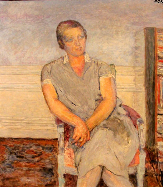Portrait of Mme Henri-Jean-Arthur Fontaine (1930) by Pierre Bonnard at Caen Museum of Fine Arts. Caen, France.